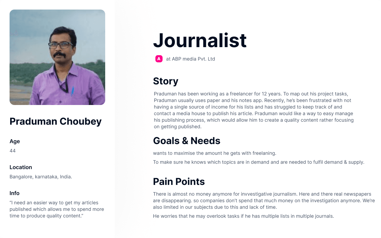 Persona — Praduman Choubey