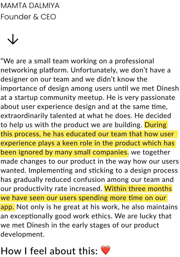 Endorsement from Mamta Dalmiya, Founder & CEO
