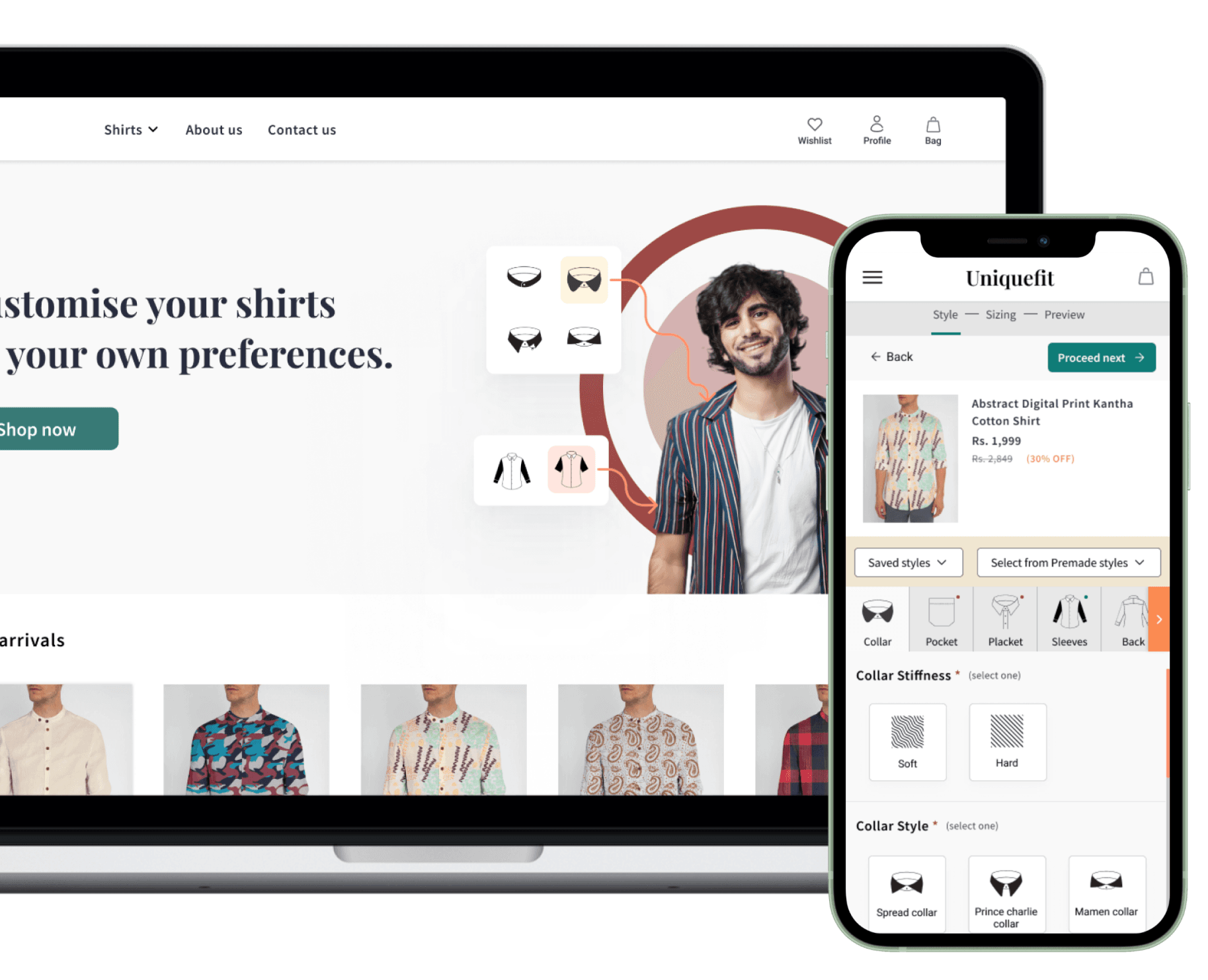 Online custom clothing platform