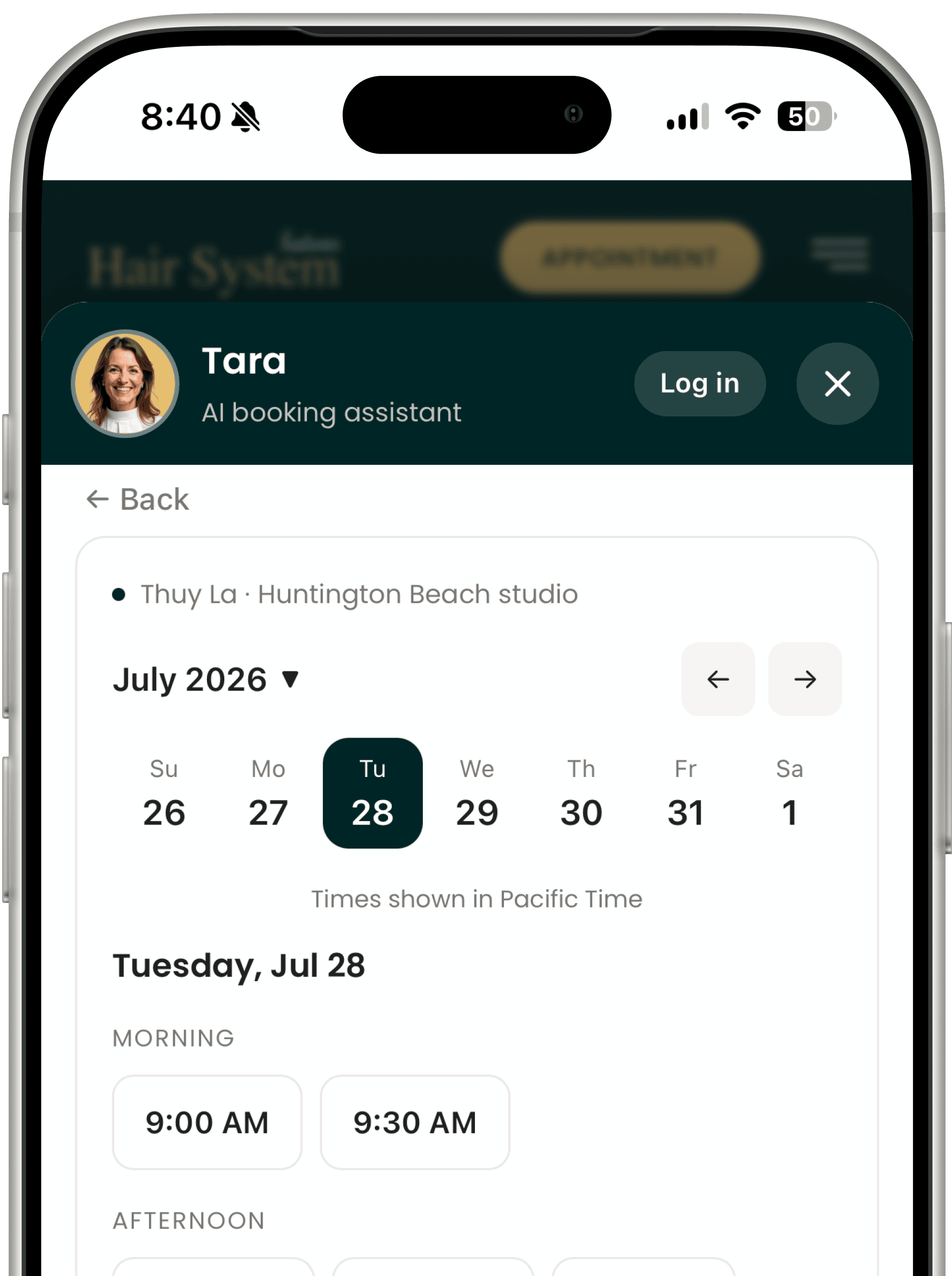 AI booking platform